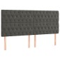 vidaXL Cama box spring con colchón terciopelo gris oscuro 200x200 cm vidaXL Cama box spring con colchón terciopelo gris oscuro 200x200 cm