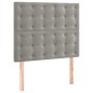 vidaXL Cama box spring con colchón terciopelo gris claro 100x200 cm