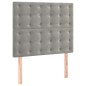 vidaXL Cama box spring con colchón terciopelo gris claro 120x200 cm vidaXL Cama box spring con colchón terciopelo gris claro 120x200 cm