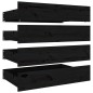 vidaXL Estructura de cama con cajones negro 160x200 cm