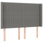 vidaXL Cama box spring colchón y luces LED tela gris oscuro 140x200 cm vidaXL Cama box spring colchón y luces LED tela gris oscuro 140x200 cm