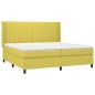 vidaXL Cama box spring colchón y luces LED tela verde 200x200 cm vidaXL Cama box spring colchón y luces LED tela verde 200x200 cm