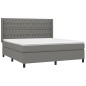 vidaXL Cama box spring colchón y luces LED tela gris oscuro 180x200 cm vidaXL Cama box spring colchón y luces LED tela gris oscuro 180x200 cm