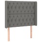 vidaXL Cama box spring colchón y luces LED tela gris oscuro 100x200 cm vidaXL Cama box spring colchón y luces LED tela gris oscuro 100x200 cm