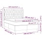 vidaXL Cama box spring colchón y luces LED tela crema 140x200 cm vidaXL Cama box spring colchón y luces LED tela crema 140x200 cm