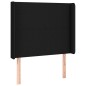 vidaXL Cama box spring colchón y luces LED tela negro 90x200 cm vidaXL Cama box spring colchón y luces LED tela negro 90x200 cm