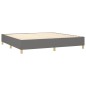 vidaXL Cama box spring colchón y luces LED tela gris claro 200x200 cm vidaXL Cama box spring colchón y luces LED tela gris claro 200x200 cm
