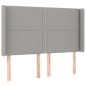 vidaXL Cama box spring colchón y luces LED tela gris claro 140x190 cm