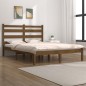 vidaXL Estructura de cama doble pequeña madera pino marrón 120x190 cm vidaXL Estructura de cama doble pequeña madera pino marrón 120x190 cm