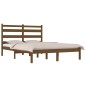 vidaXL Estructura de cama doble pequeña madera pino marrón 120x190 cm vidaXL Estructura de cama doble pequeña madera pino marrón 120x190 cm