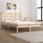 vidaXL Estructura de cama de madera maciza de pino 140x190 cm