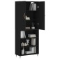 vidaXL Aparador alto madera contrachapada negro 69,5x34x180 cm vidaXL Aparador alto madera contrachapada negro 69,5x34x180 cm