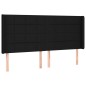 vidaXL Cama box spring colchón y luces LED tela negro 200x200 cm vidaXL Cama box spring colchón y luces LED tela negro 200x200 cm