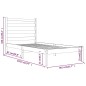 vidaXL Estructura de cama individual madera maciza blanco 75x190 cm vidaXL Estructura de cama individual madera maciza blanco 75x190 cm