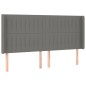 vidaXL Cama box spring colchón y luces LED tela gris oscuro 180x200 cm vidaXL Cama box spring colchón y luces LED tela gris oscuro 180x200 cm