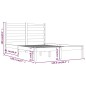 vidaXL Estructura de cama doble pequeña madera pino marrón 120x190 cm vidaXL Estructura de cama doble pequeña madera pino marrón 120x190 cm
