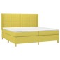vidaXL Cama box spring colchón y luces LED tela verde 200x200 cm vidaXL Cama box spring colchón y luces LED tela verde 200x200 cm