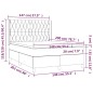 vidaXL Cama box spring colchón y luces LED tela gris oscuro 140x200 cm vidaXL Cama box spring colchón y luces LED tela gris oscuro 140x200 cm