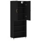 vidaXL Aparador alto madera contrachapada negro 69,5x34x180 cm vidaXL Aparador alto madera contrachapada negro 69,5x34x180 cm