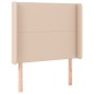 vidaXL Cama box spring colchón LED cuero sintético capuchino 80x200 cm