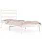 vidaXL Estructura de cama individual madera maciza blanco 90x190 cm vidaXL Estructura de cama individual madera maciza blanco 90x190 cm