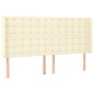 vidaXL Cama box spring colchón y LED cuero sintético crema 180x200 cm vidaXL Cama box spring colchón y LED cuero sintético crema 180x200 cm