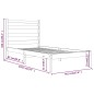 vidaXL Estructura de cama individual madera maciza blanco 90x190 cm vidaXL Estructura de cama individual madera maciza blanco 90x190 cm