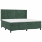 vidaXL Cama box spring colchón y LED terciopelo verde oscuro 200x200cm vidaXL Cama box spring colchón y LED terciopelo verde oscuro 200x200cm