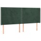 vidaXL Cama box spring colchón y LED terciopelo verde oscuro 200x200cm vidaXL Cama box spring colchón y LED terciopelo verde oscuro 200x200cm