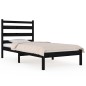 vidaXL Estructura de cama madera maciza de pino negra 100x200 cm vidaXL Estructura de cama madera maciza de pino negra 100x200 cm