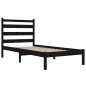 vidaXL Estructura de cama madera maciza de pino negra 100x200 cm vidaXL Estructura de cama madera maciza de pino negra 100x200 cm
