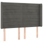 vidaXL Cama box spring colchón y LED terciopelo gris oscuro 140x190 cm
