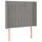 vidaXL Cama box spring colchón y LED terciopelo gris claro 90x190 cm vidaXL Cama box spring colchón y LED terciopelo gris claro 90x190 cm