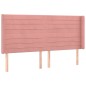 vidaXL Cama box spring colchón y LED terciopelo rosa 200x200 cm vidaXL Cama box spring colchón y LED terciopelo rosa 200x200 cm