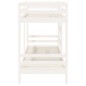 vidaXL Litera de madera maciza de pino blanco 90x190 cm vidaXL Litera de madera maciza de pino blanco 90x190 cm