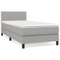vidaXL Cama box spring con colchón tela gris claro 80x200 cm vidaXL Cama box spring con colchón tela gris claro 80x200 cm
