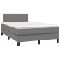 vidaXL Cama box spring con colchón tela gris oscuro 120x200 cm vidaXL Cama box spring con colchón tela gris oscuro 120x200 cm