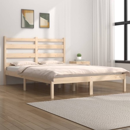 vidaXL Estructura de cama de madera maciza de pino 200x200 cm