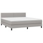 vidaXL Cama box spring con colchón tela gris claro 180x200 cm vidaXL Cama box spring con colchón tela gris claro 180x200 cm