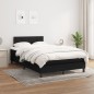 vidaXL Cama box spring con colchón tela negro 120x200 cm vidaXL Cama box spring con colchón tela negro 120x200 cm