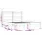vidaXL Estructura de cama de madera maciza de pino 200x200 cm