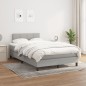 vidaXL Cama box spring con colchón tela gris claro 120x200 cm vidaXL Cama box spring con colchón tela gris claro 120x200 cm