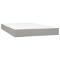 vidaXL Cama box spring con colchón tela gris claro 120x200 cm vidaXL Cama box spring con colchón tela gris claro 120x200 cm