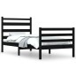 vidaXL Estructura de cama madera maciza de pino negra 100x200 cm