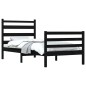vidaXL Estructura de cama madera maciza de pino negra 100x200 cm