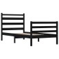 vidaXL Estructura de cama madera maciza de pino negra 100x200 cm