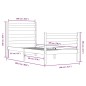 vidaXL Estructura de cama madera maciza de pino negra 100x200 cm