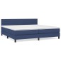 vidaXL Cama box spring con colchón tela azul 200x200 cm vidaXL Cama box spring con colchón tela azul 200x200 cm