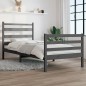 vidaXL Estructura de cama de madera maciza de pino gris 100x200 cm vidaXL Estructura de cama de madera maciza de pino gris 100x200 cm