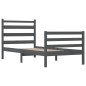 vidaXL Estructura de cama de madera maciza de pino gris 100x200 cm vidaXL Estructura de cama de madera maciza de pino gris 100x200 cm